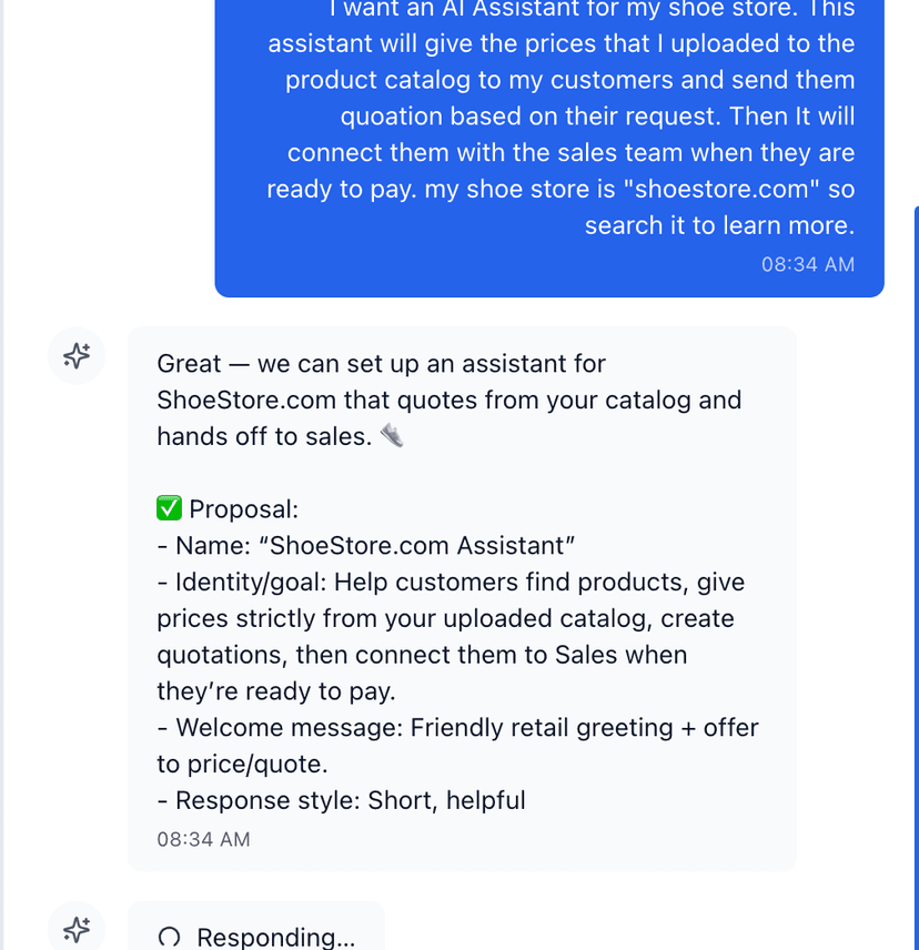 Behavior configuration with AI assistant